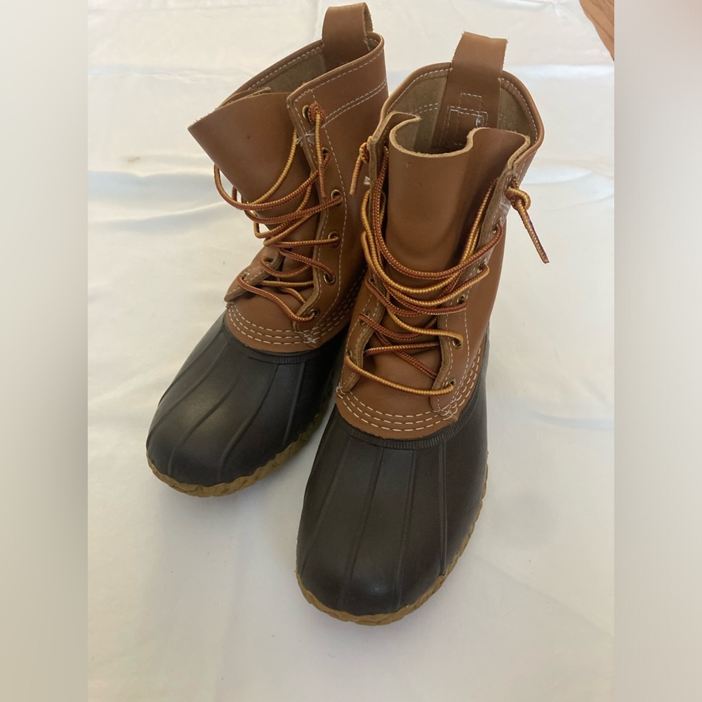 L.L. Bean Tan Bean Boots Lace-Up